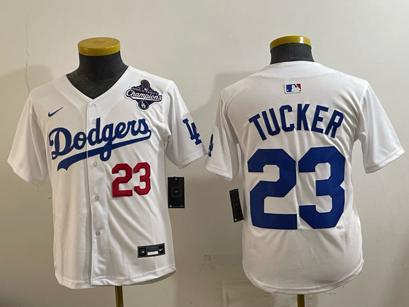 youth 2026 Los Angeles Dodgers #23 Tucker White Game Nike MLB Jersey 009